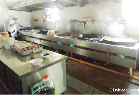 青白江人和学校食堂厨房设备现场使用图片