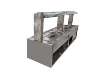 柜式带玻璃罩保温售卖台